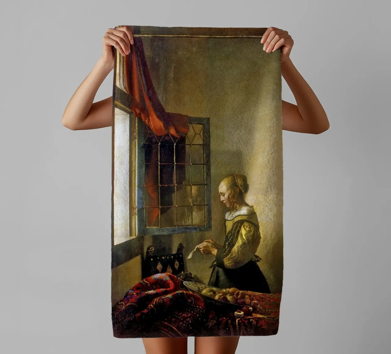 Vermeer - Jeune fille à la fenêtre lisant une lettre serviette de bain de ARTOTHEK