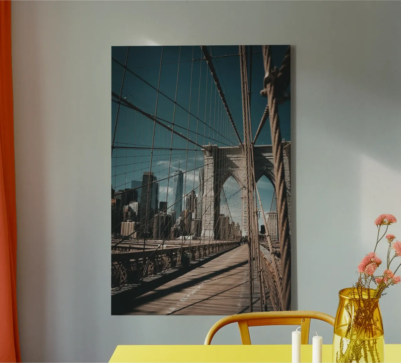 Silenzio mattutino sul ponte di Brooklyn tela da fokusfernweh