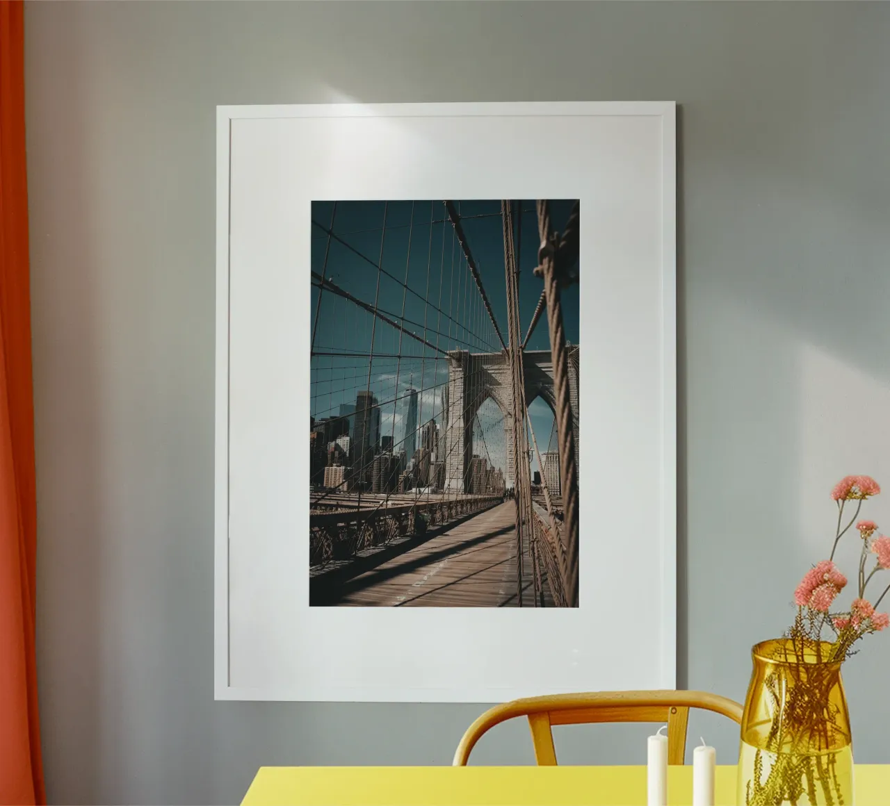 Silenzio mattutino sul ponte di Brooklyn carta hahnemühle da fokusfernweh