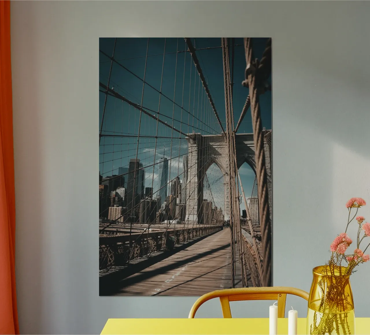 Silenzio mattutino sul ponte di Brooklyn carta hahnemühle da fokusfernweh