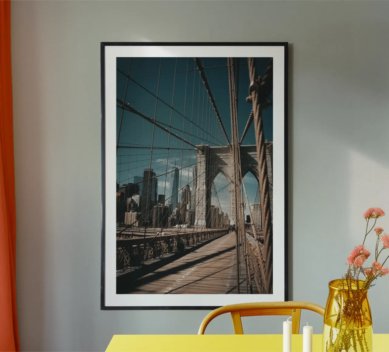 Silenzio mattutino sul ponte di Brooklyn carta hahnemühle da fokusfernweh
