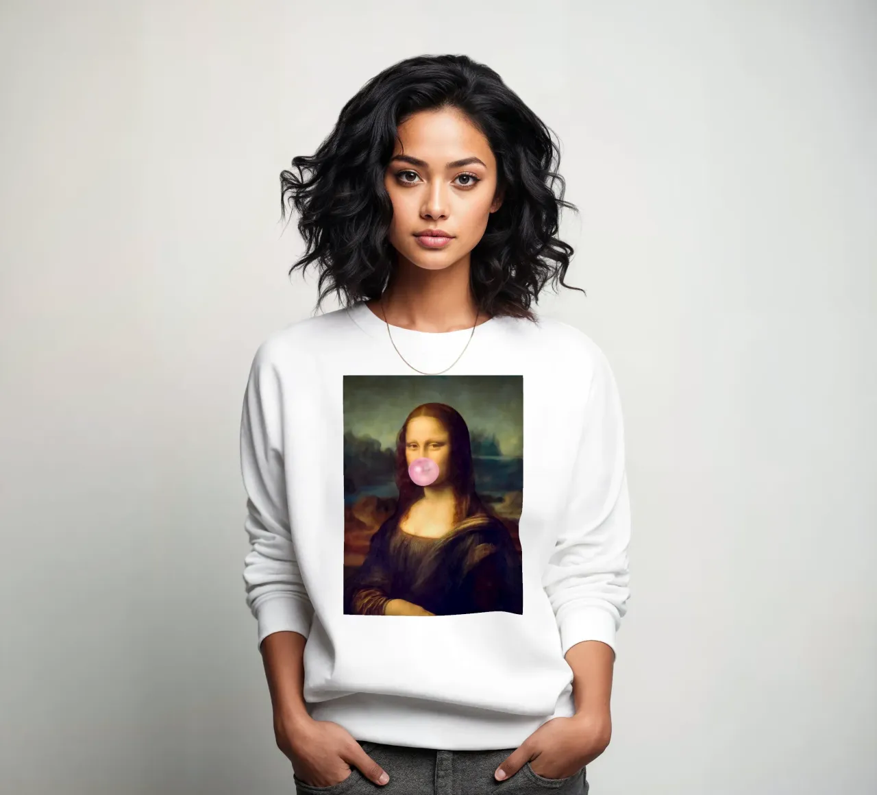 Mona Lisa Bubble Gum felpa da Taudalpoi