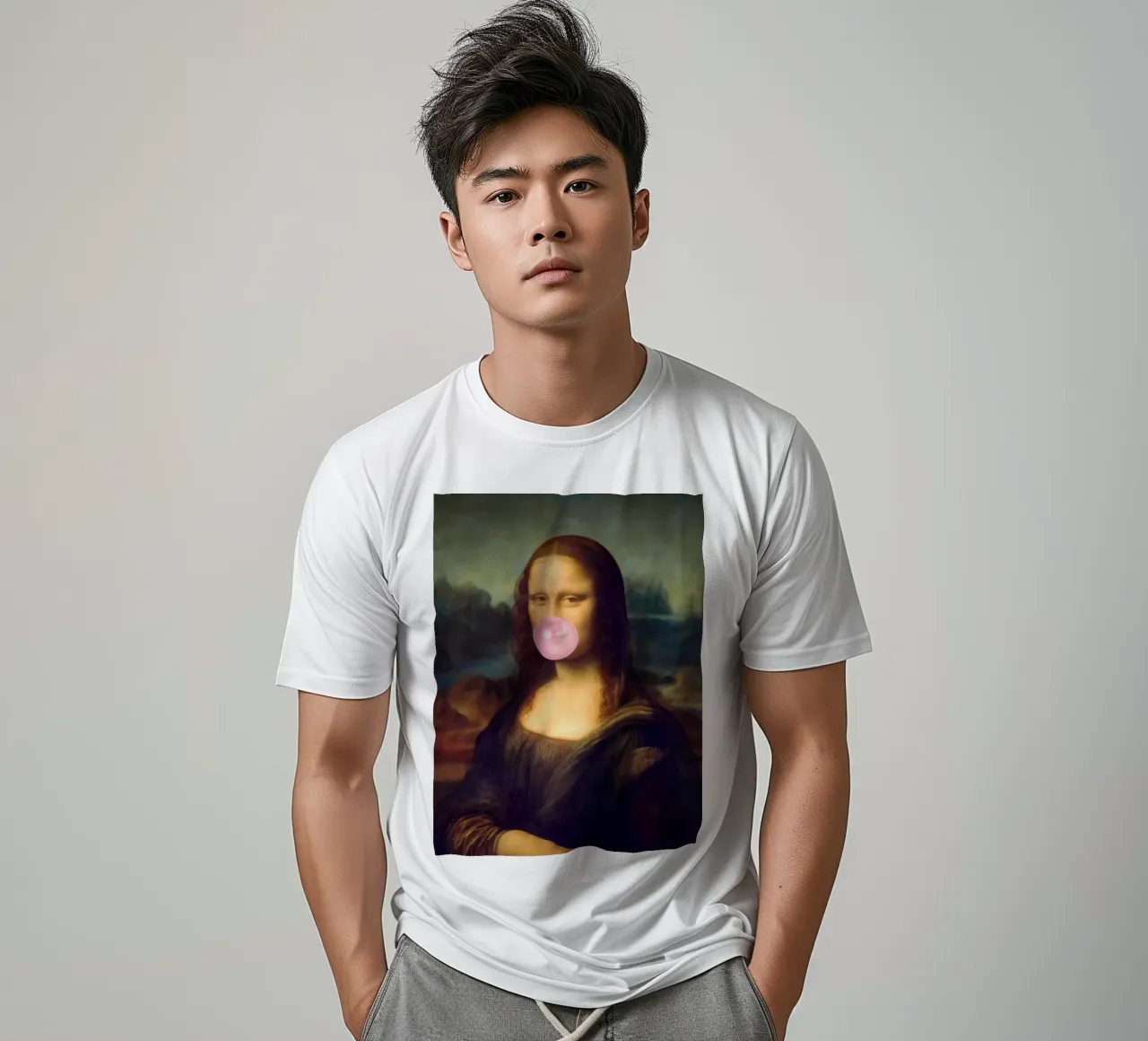 Mona Lisa Bubble Gum t-shirt da Taudalpoi