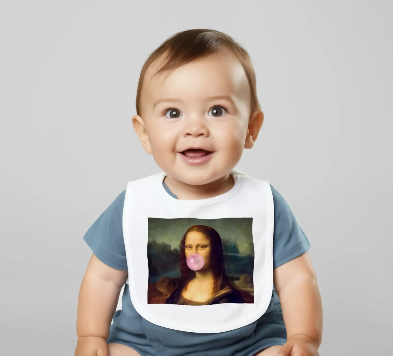 Mona Lisa Bubble Gum bavaglino da Taudalpoi