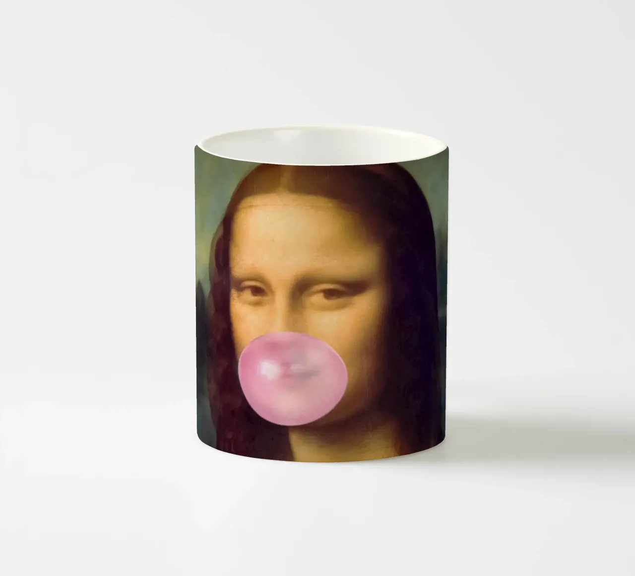 Mona Lisa Bubble Gum tazza in ceramica da Taudalpoi