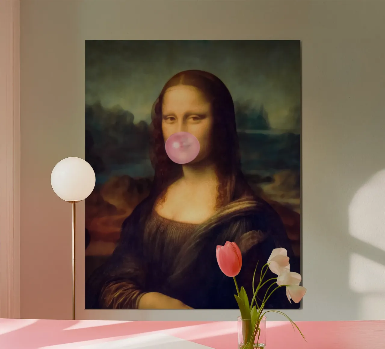 Mona Lisa Kaugummi Poster von Taudalpoi