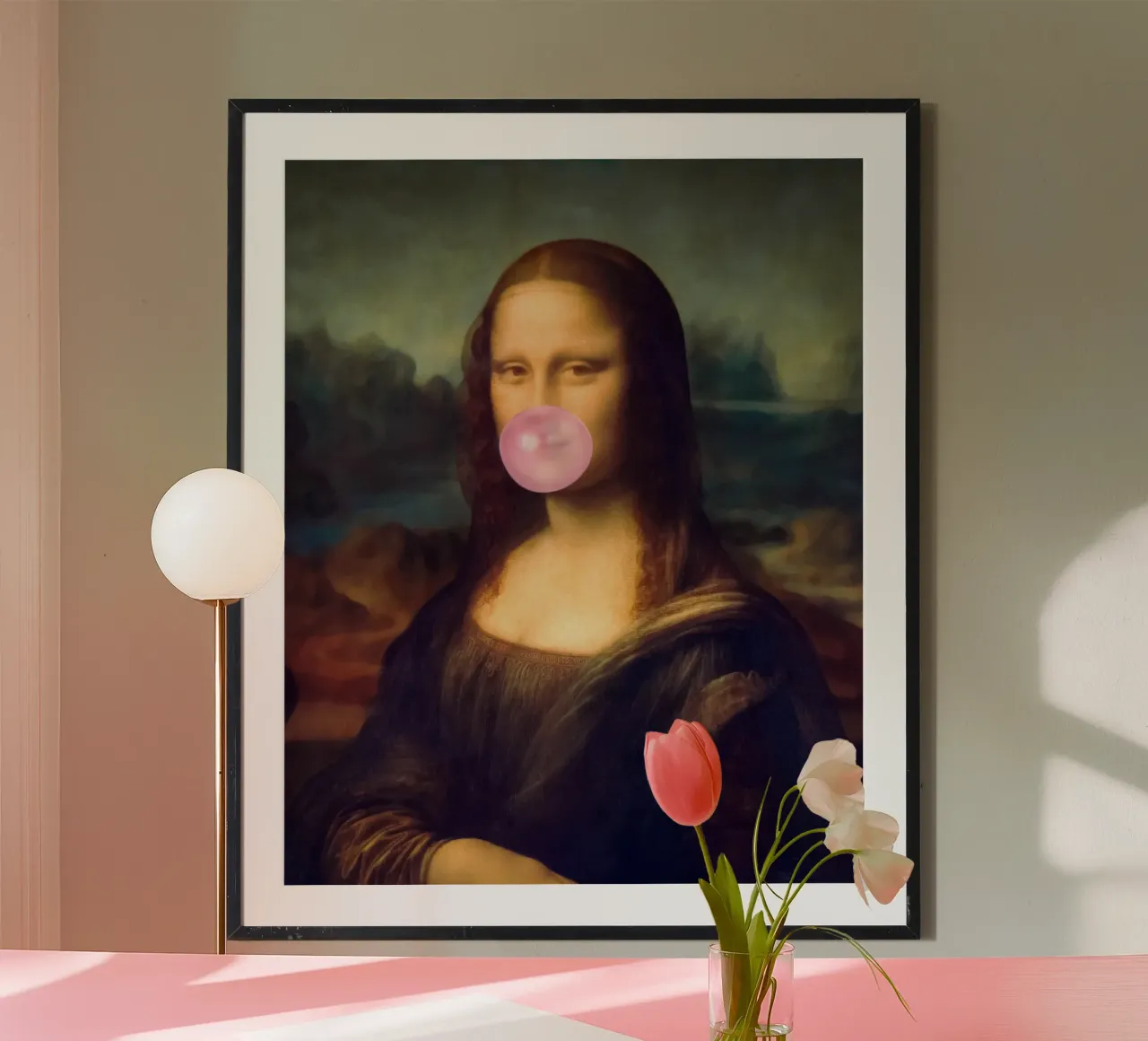 Mona Lisa Kaugummi Poster von Taudalpoi