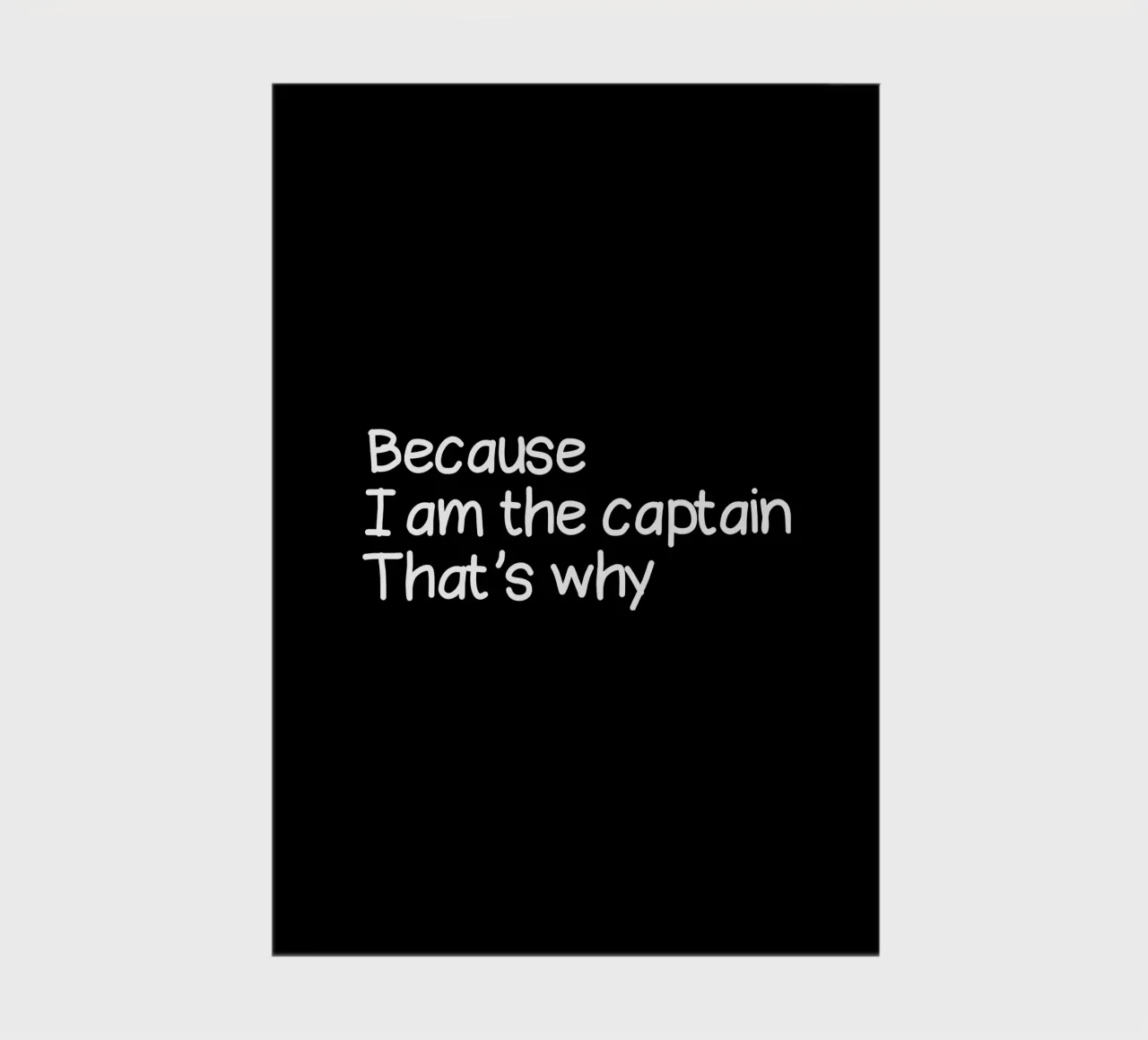 Because I'm the captain that's why notebook by happieeagle