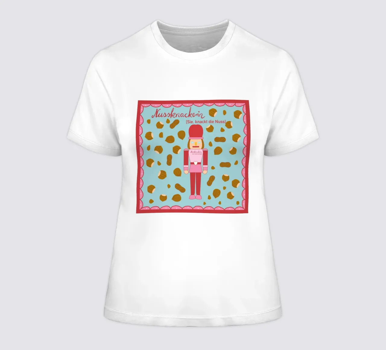 Nussknackerin - Sie, knackt die Nuss t-shirt ajusté pour femmes de Miris bunte Modewelt