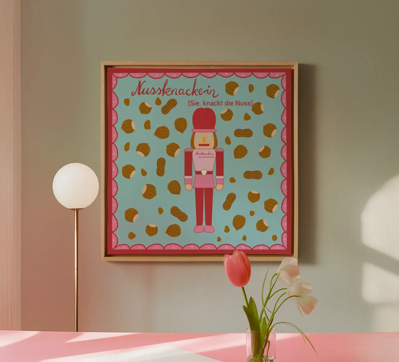 Nussknackerin - Sie, knackt die Nuss canvas by Miris bunte Modewelt