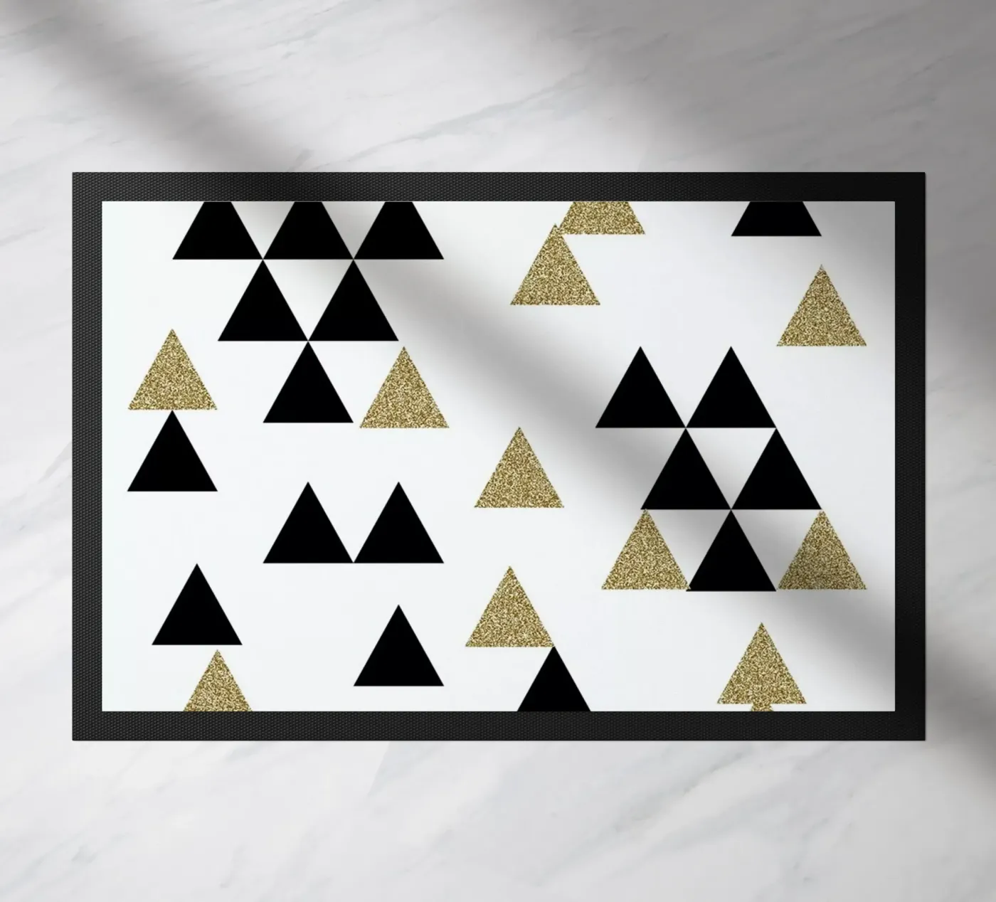 Triangle Town doormat by Charlotte Winter