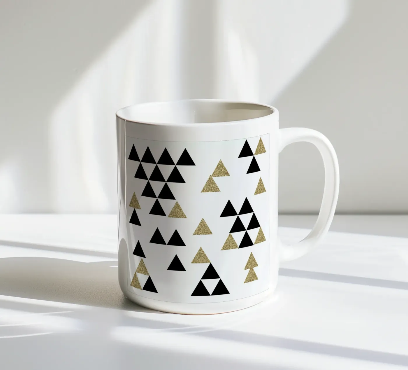 Triangle Town ceramic mug by Charlotte Winter