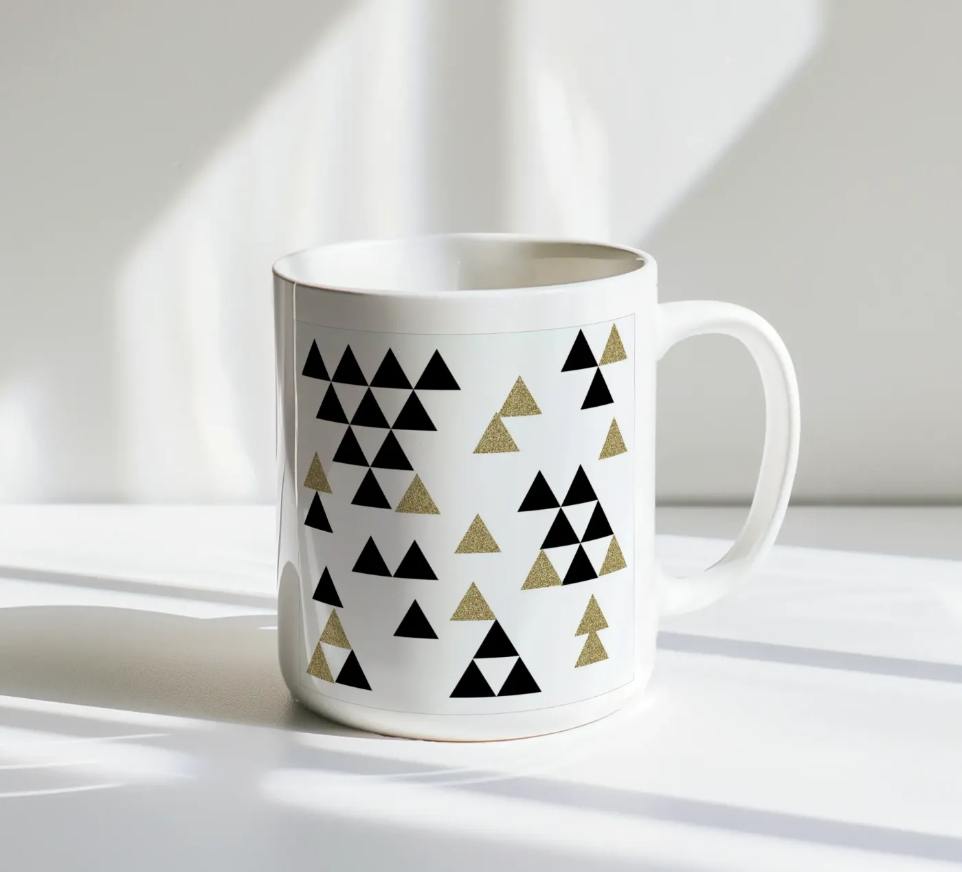 Triangle Town ceramic mug by Charlotte Winter