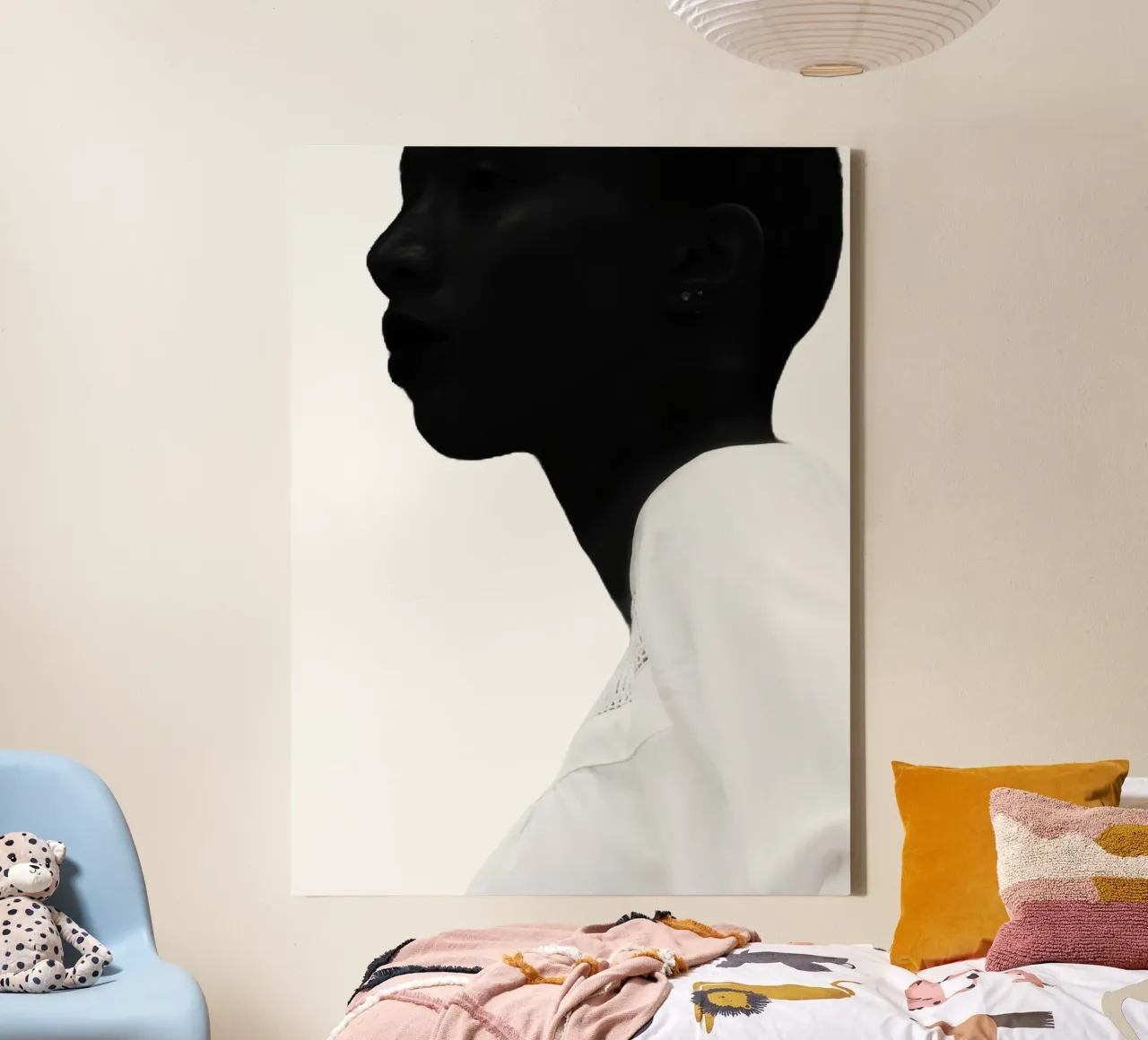 Afro Tapestry canvas met Baklijst van Mathudace Créas