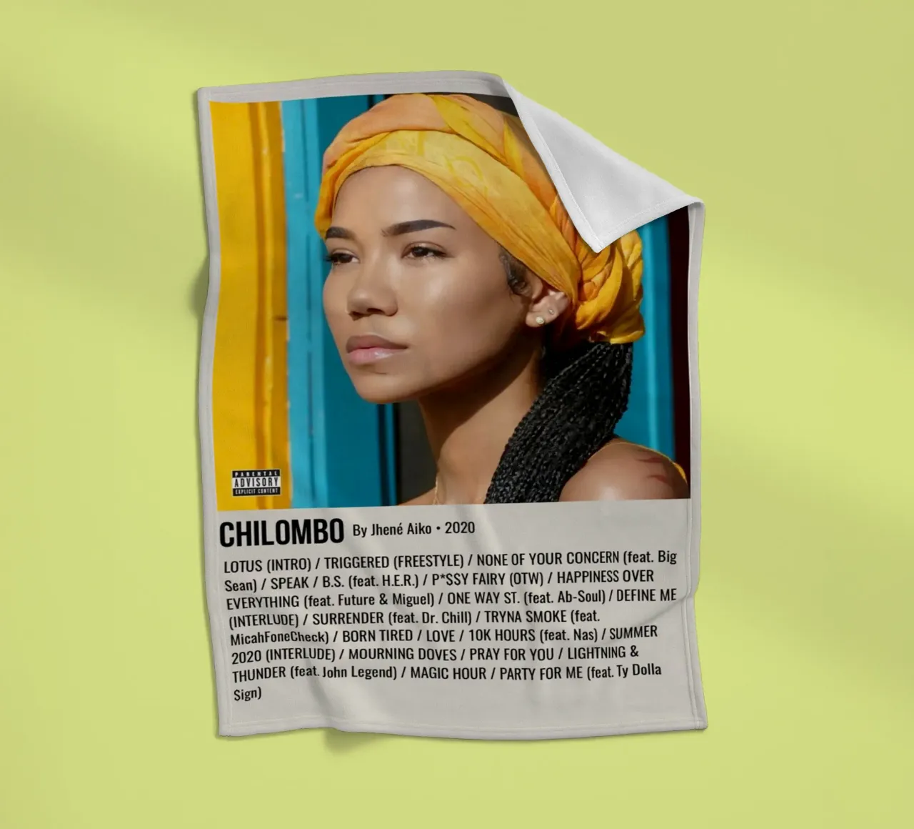 CHILOMBO By Jhené Aiko - 2020 coperta in pile da SoundStudio