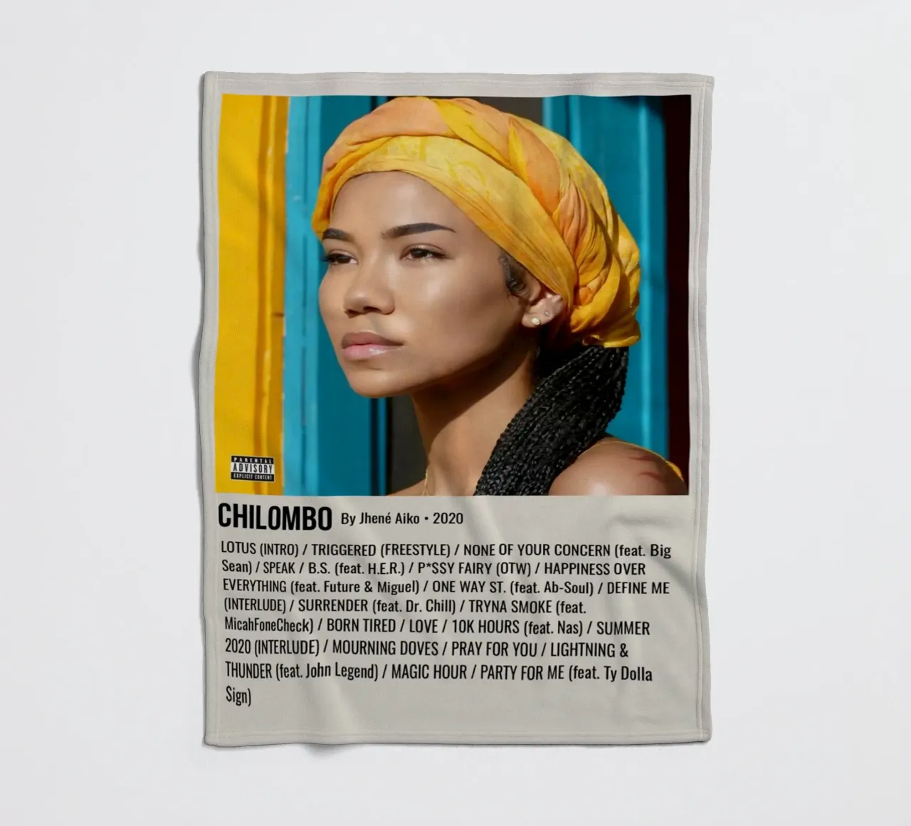 CHILOMBO By Jhené Aiko - 2020 coperta in pile da SoundStudio