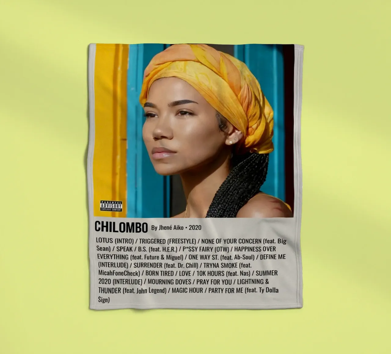 CHILOMBO By Jhené Aiko - 2020 coperta in pile da SoundStudio