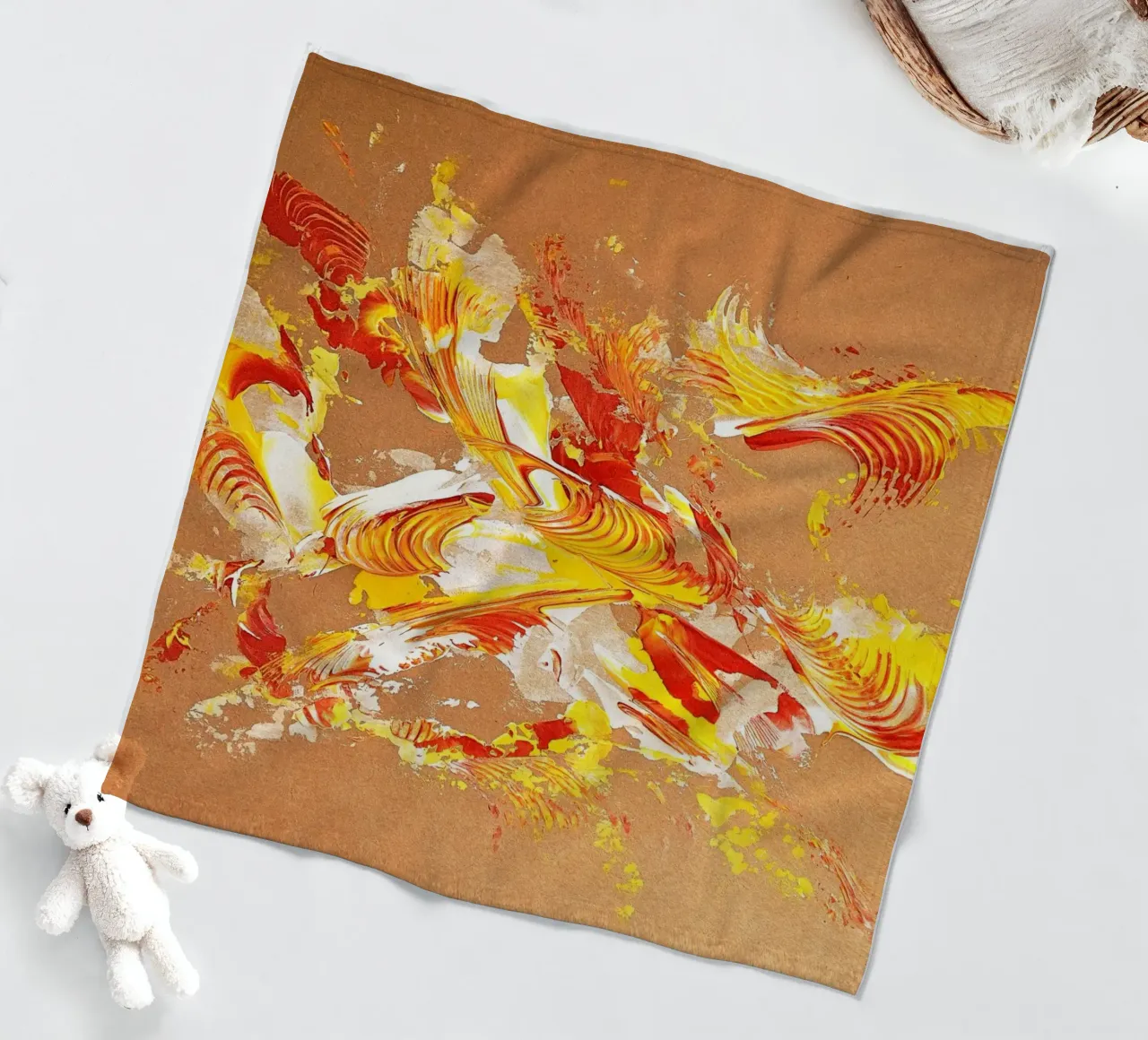 NATURAL STYLE 15 fleece blanket by Thierry Vobmann Abstract painting