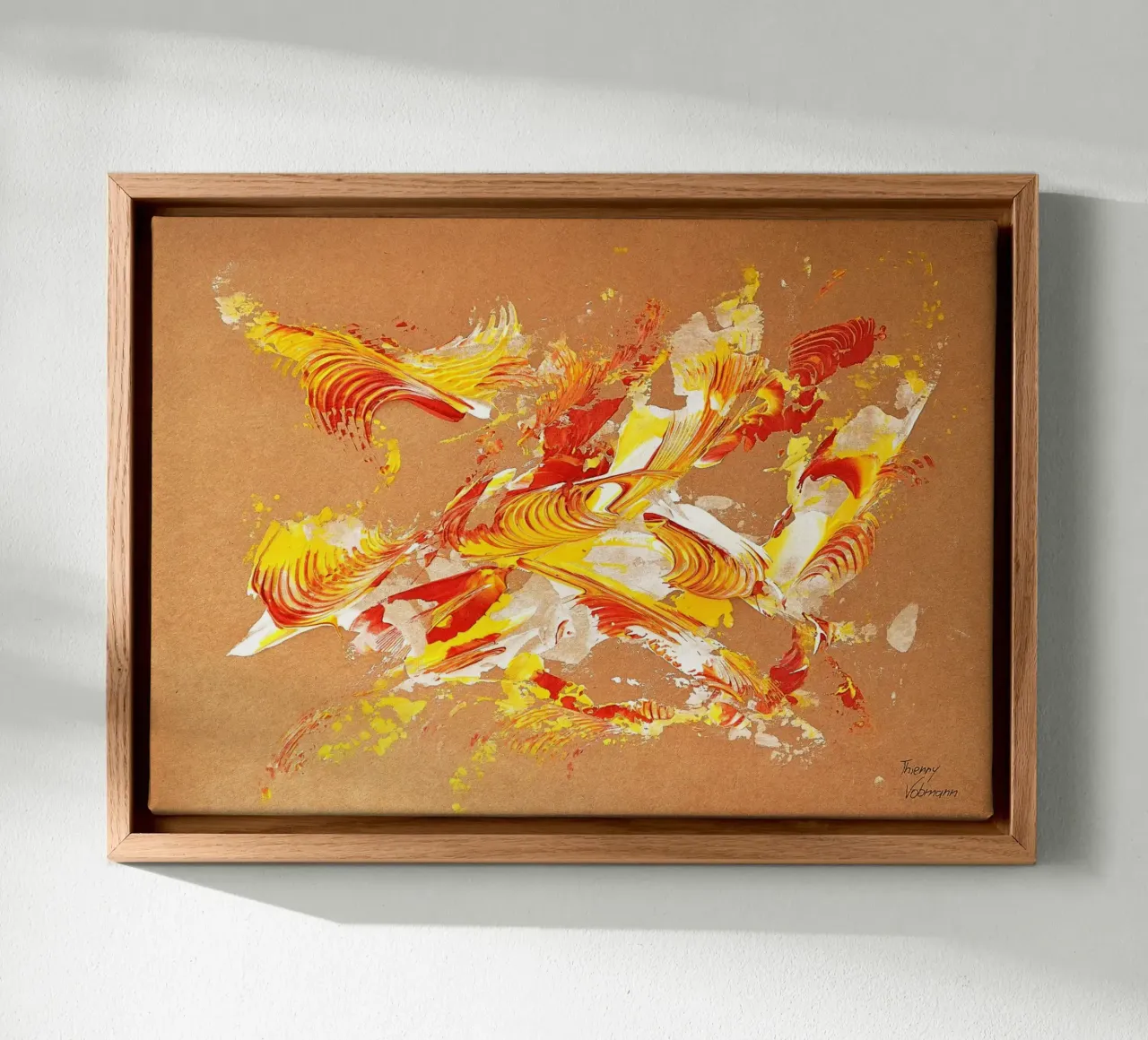NATURAL STYLE 15 canvas met Baklijst van Thierry Vobmann Abstract painting
