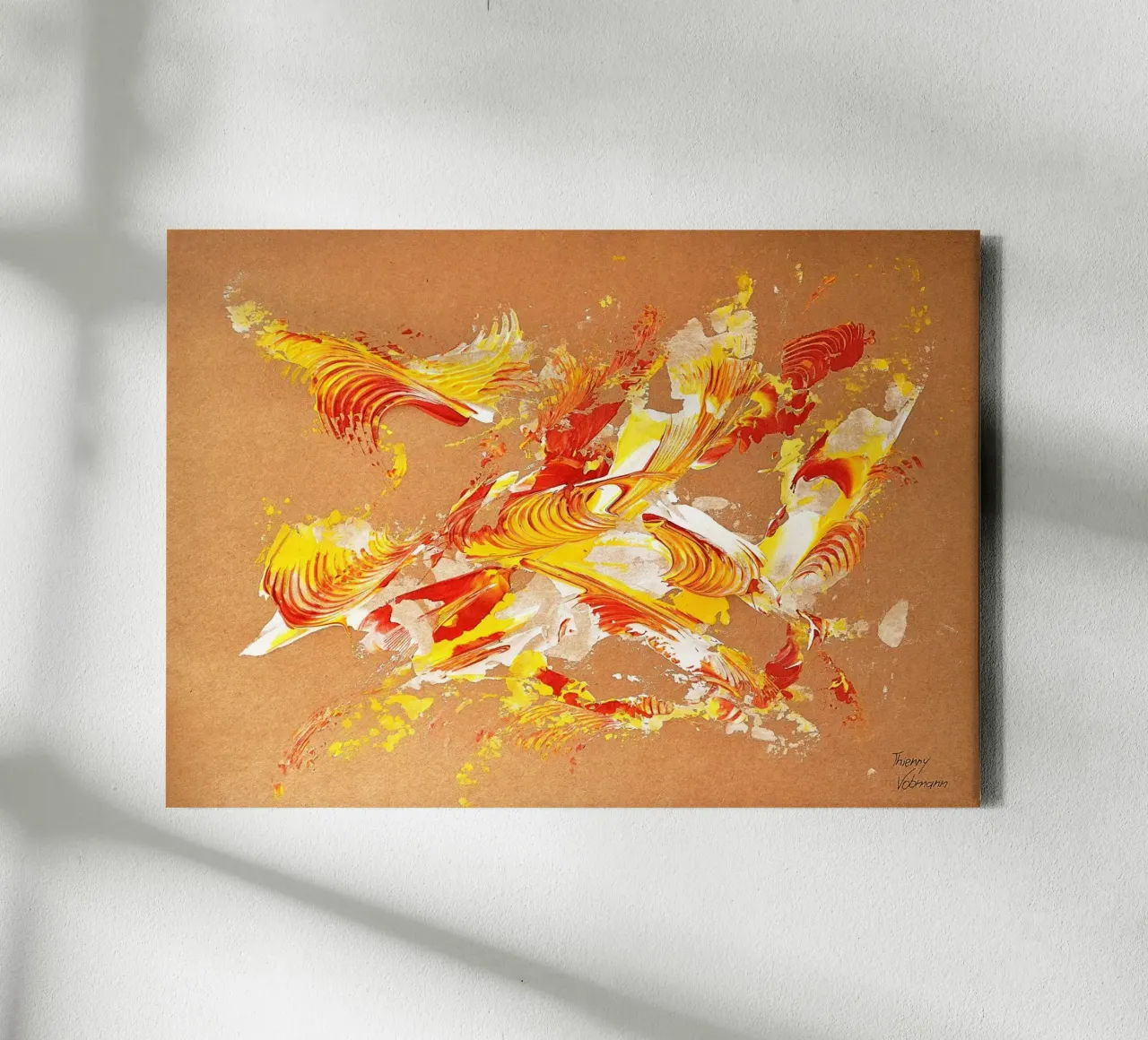 NATURAL STYLE 15 canvas met Baklijst van Thierry Vobmann Abstract painting