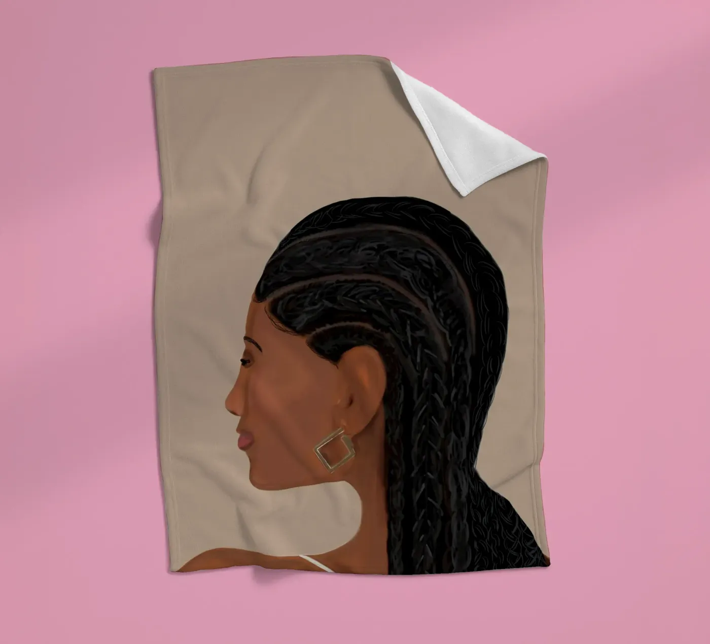 Afro Narrative fleece blanket by Mathudace Créas