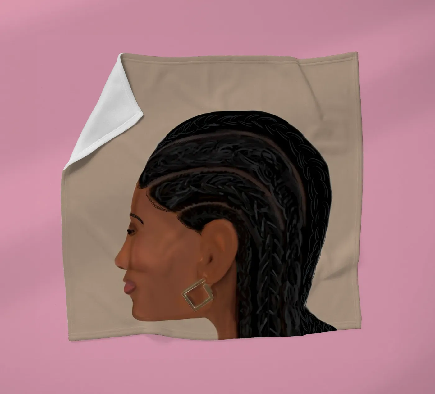 Afro Narrative fleece blanket by Mathudace Créas