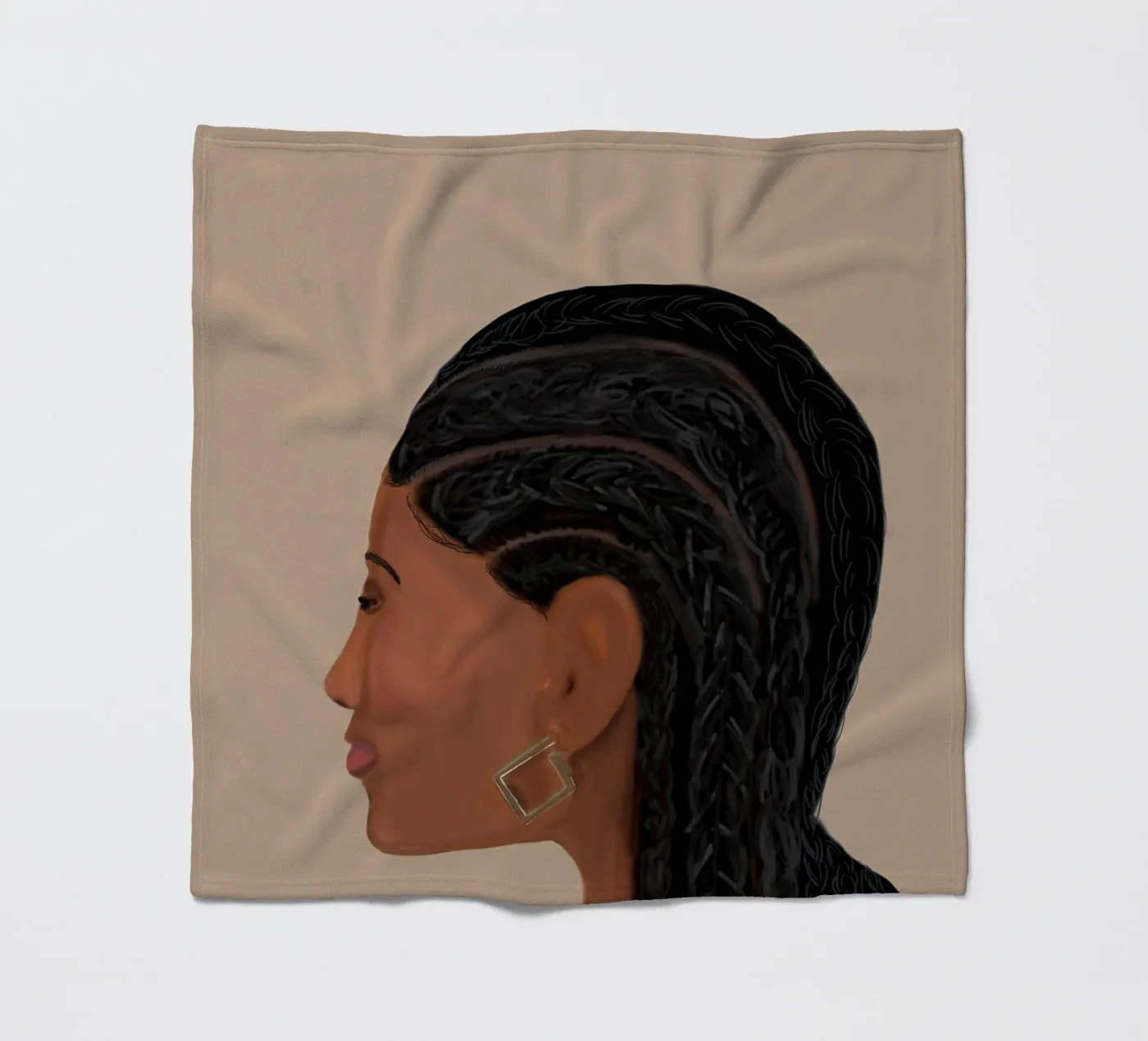 Afro Narrative fleece blanket by Mathudace Créas
