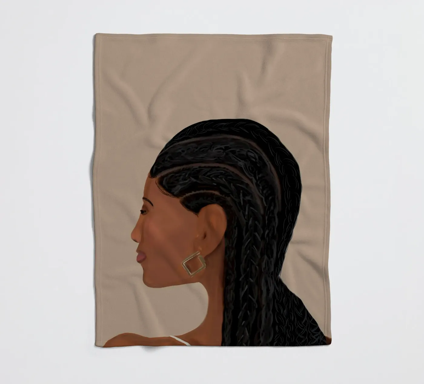 Afro Narrative fleece blanket by Mathudace Créas