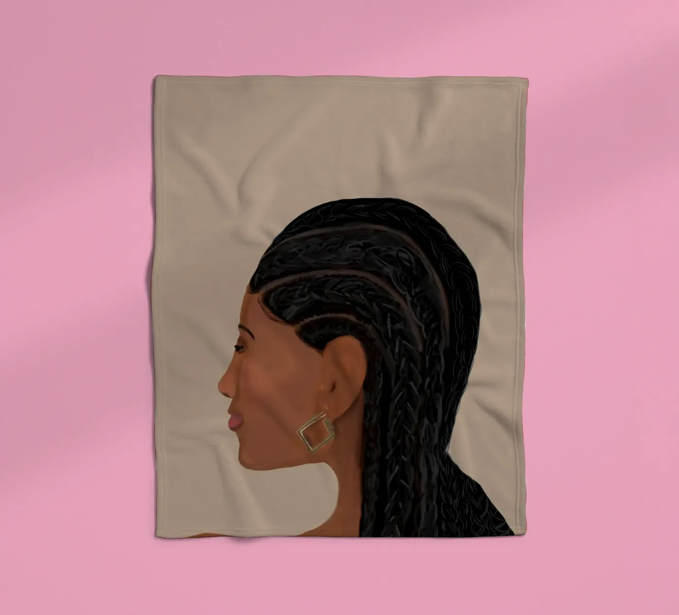 Afro Narrative fleece blanket by Mathudace Créas
