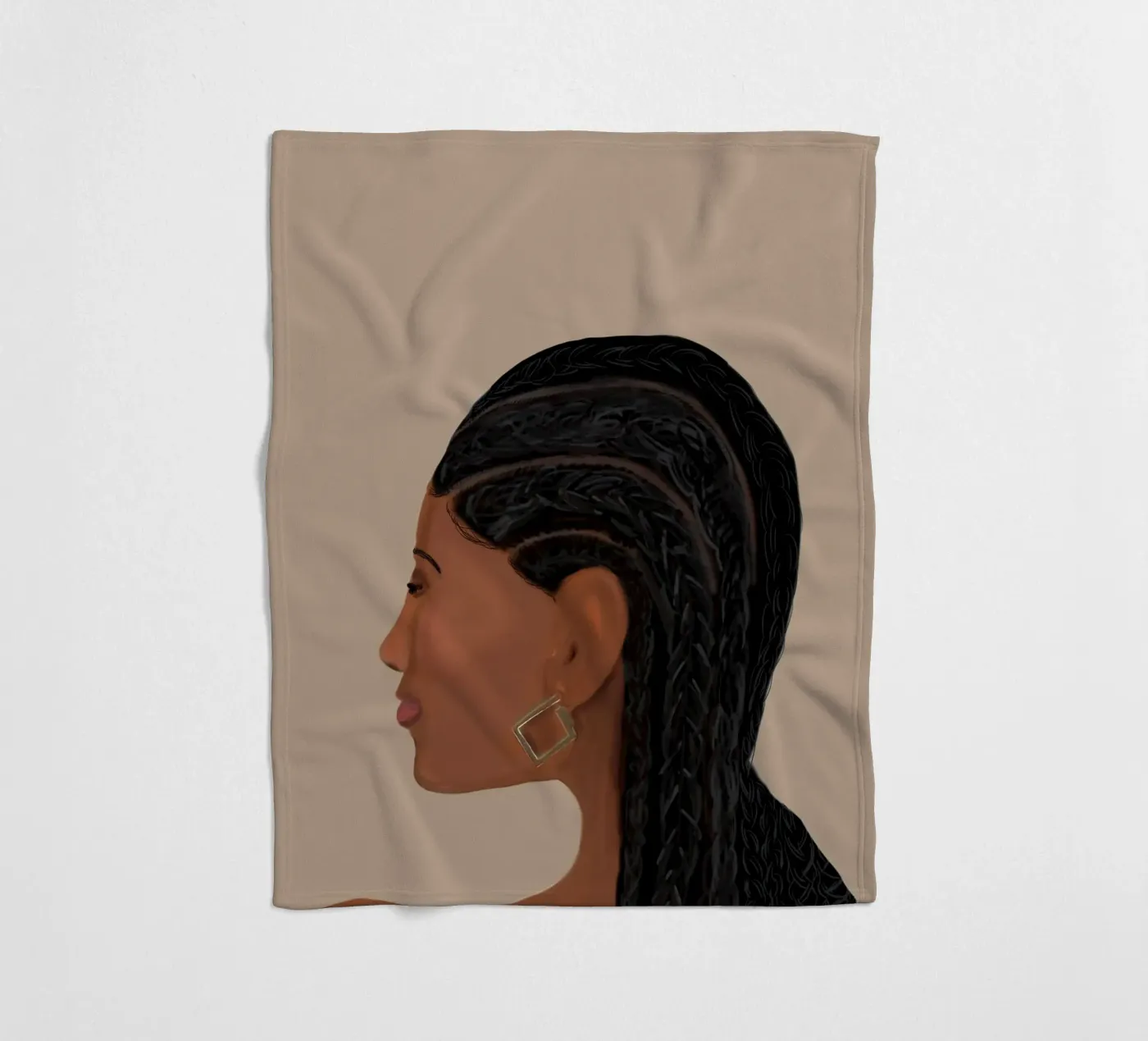 Afro Narrative fleece blanket by Mathudace Créas