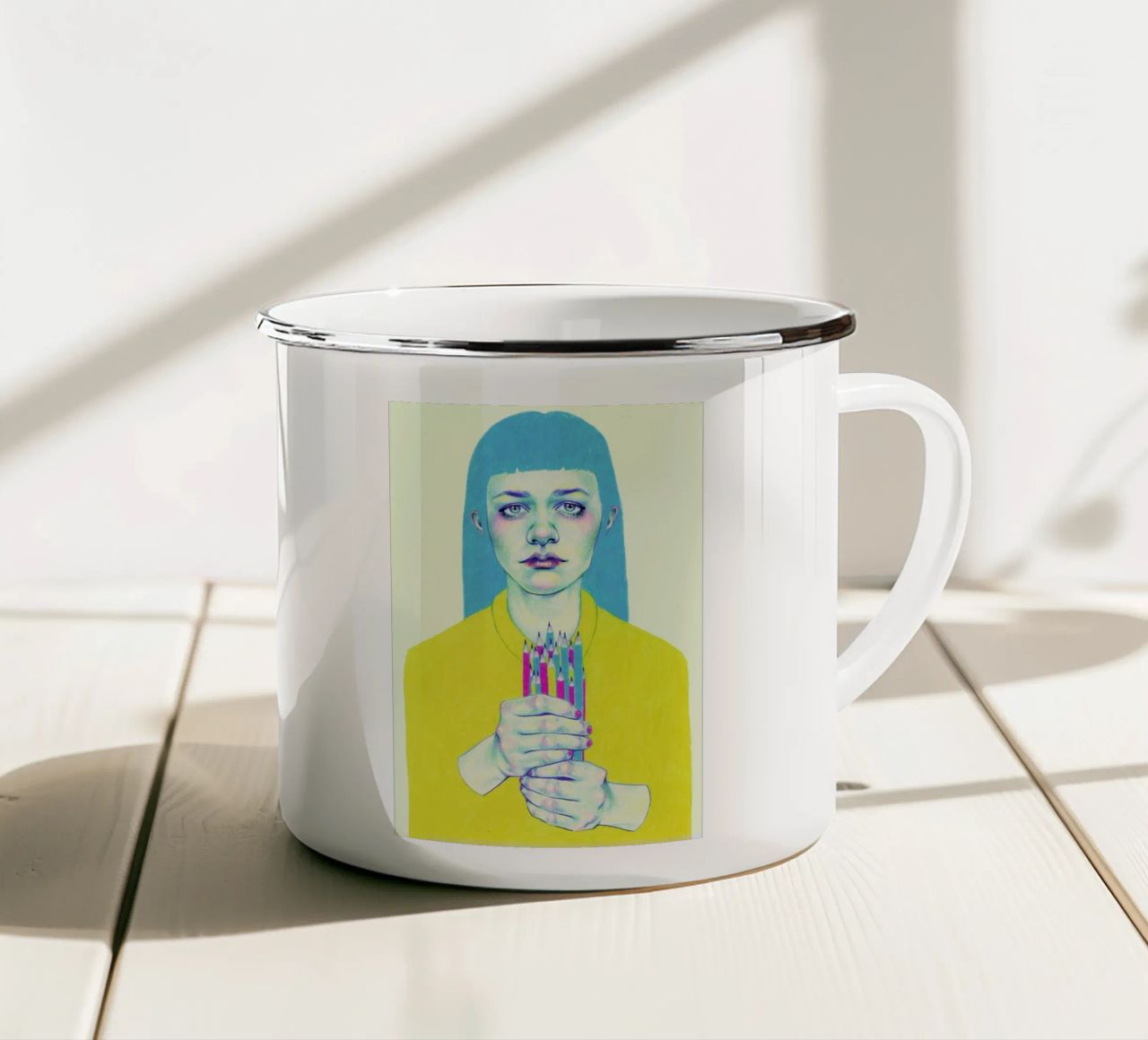 The Bouquet tazza in smalto da Natalie Foss