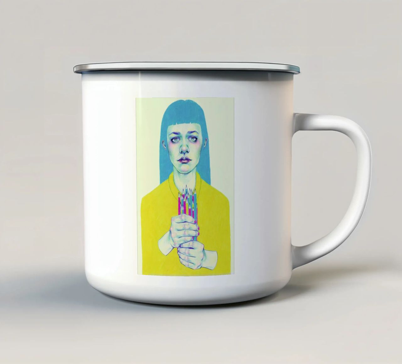 The Bouquet tazza in smalto da Natalie Foss