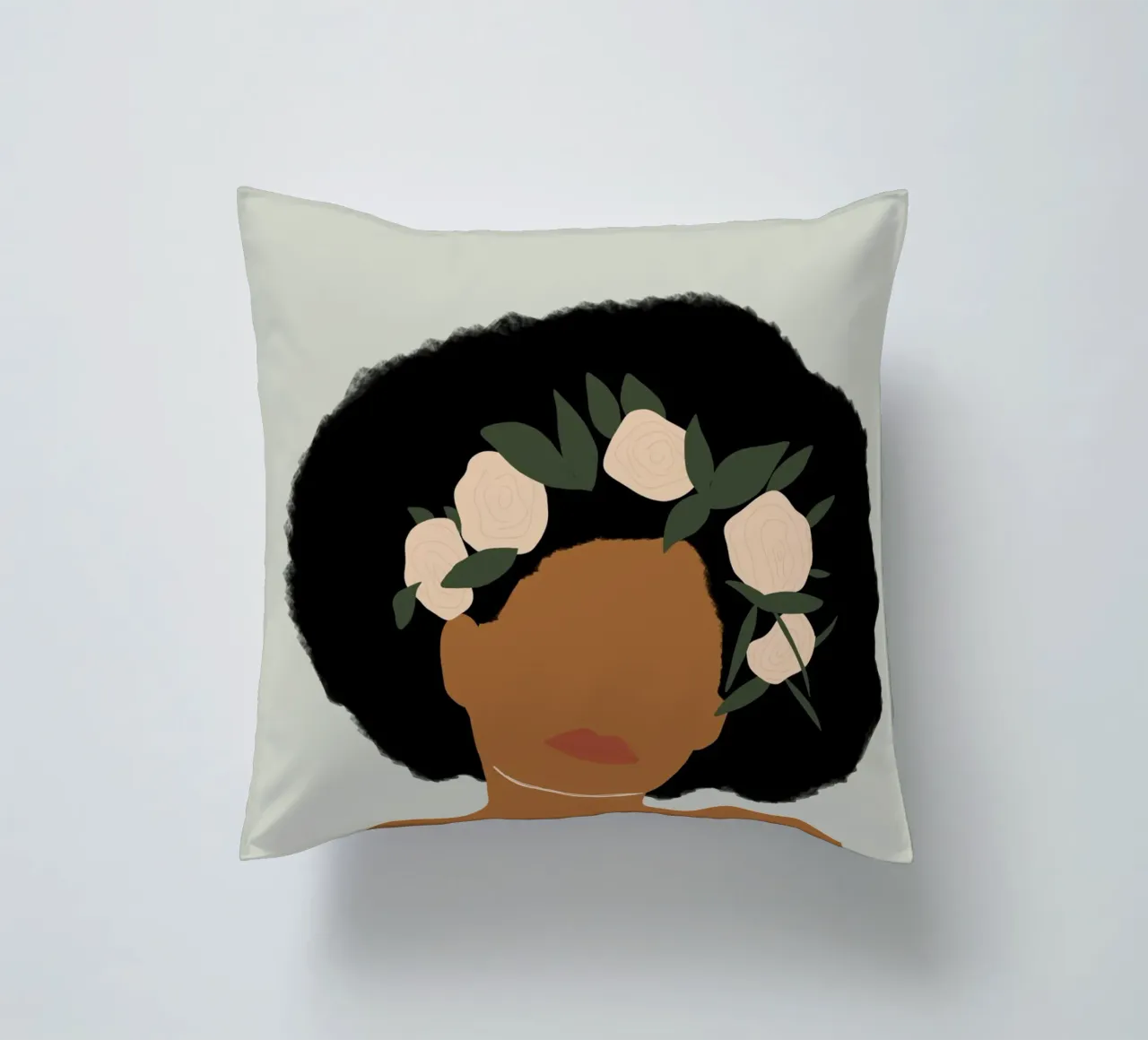 Afro Emanations decorative cushion by Mathudace Créas