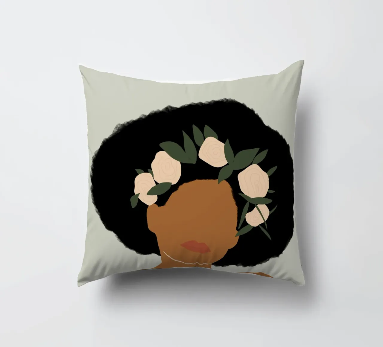 Afro Emanations decorative cushion by Mathudace Créas