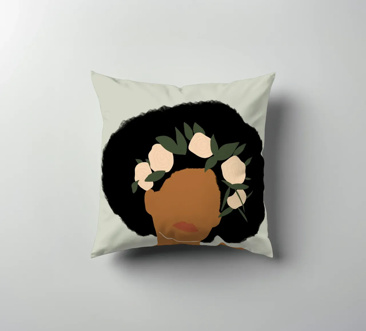 Afro Emanations decorative cushion by Mathudace Créas