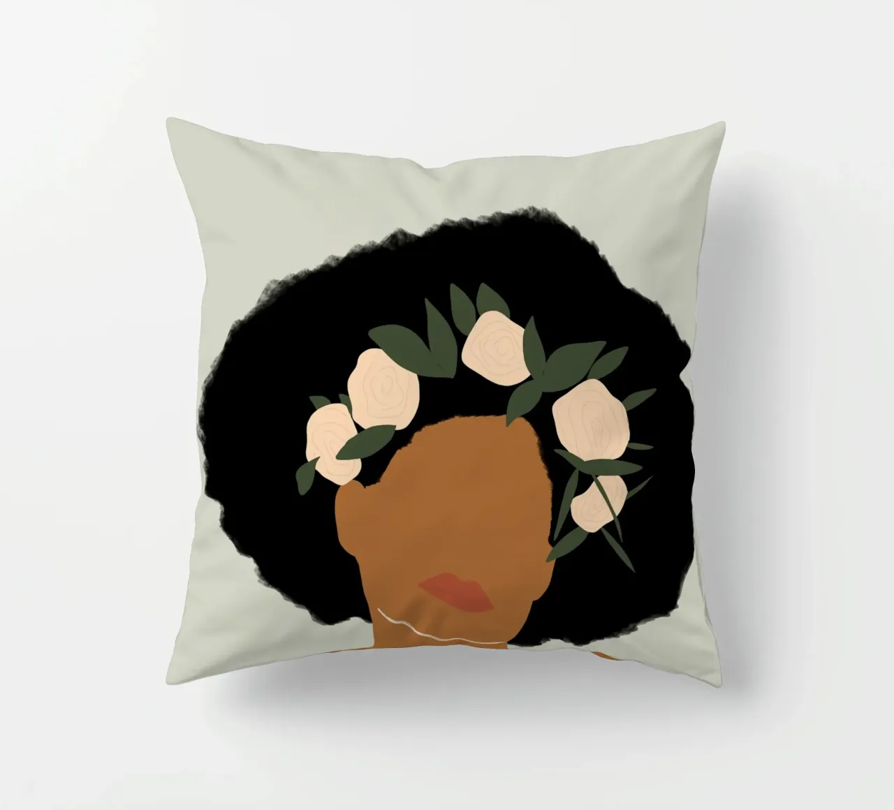 Afro Emanations decorative cushion by Mathudace Créas