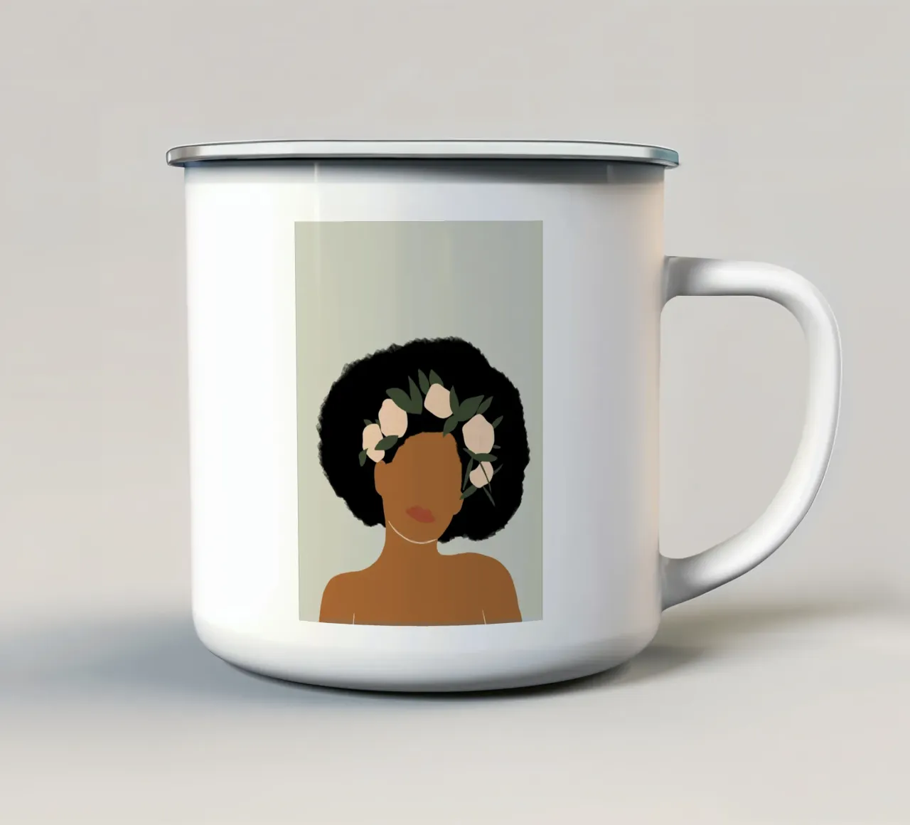 Afro Emanations tazza in smalto da Mathudace Créas