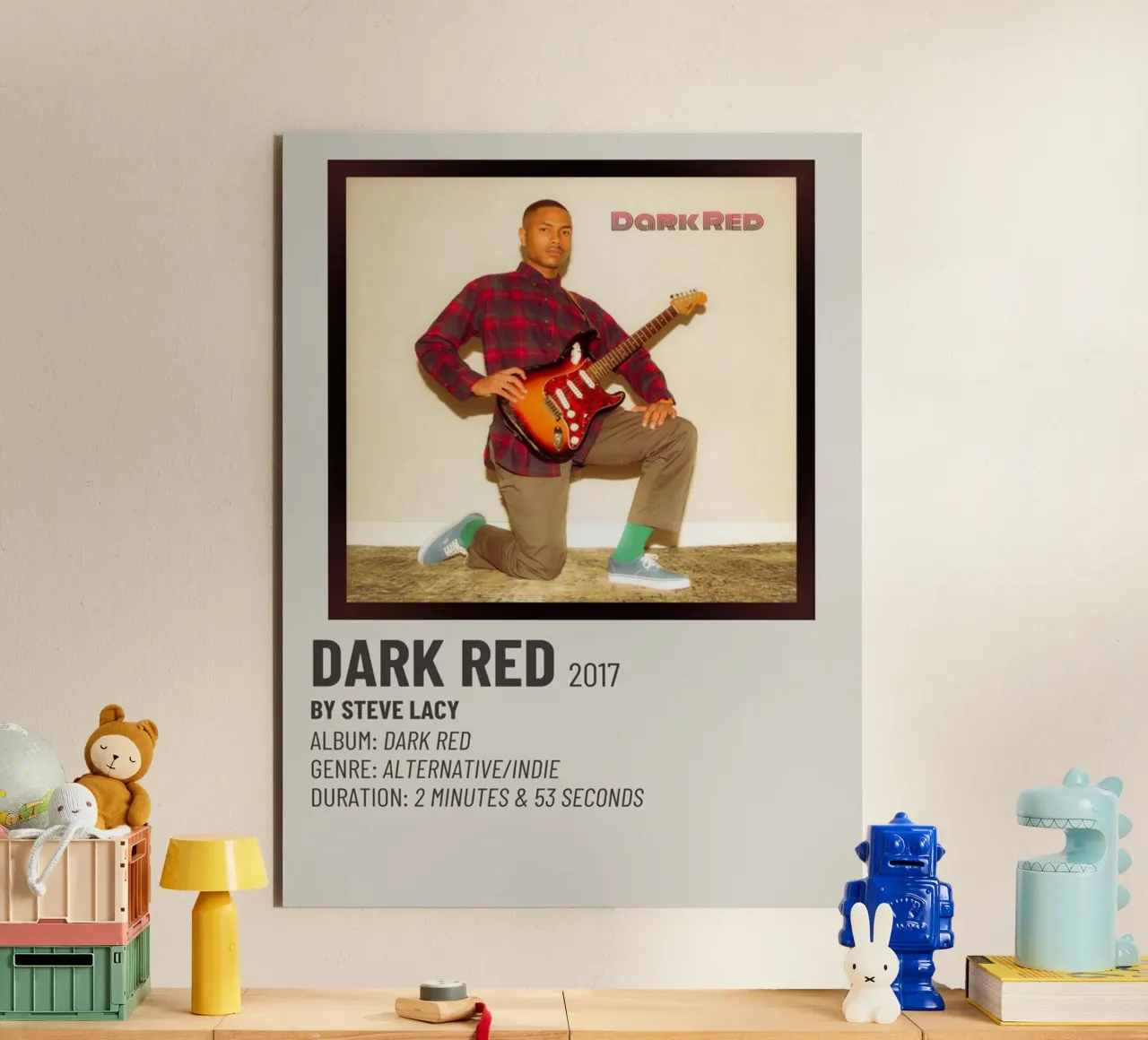 DARK RED 2017 BY STEVE LACY alluminio dibond da SoundStudio