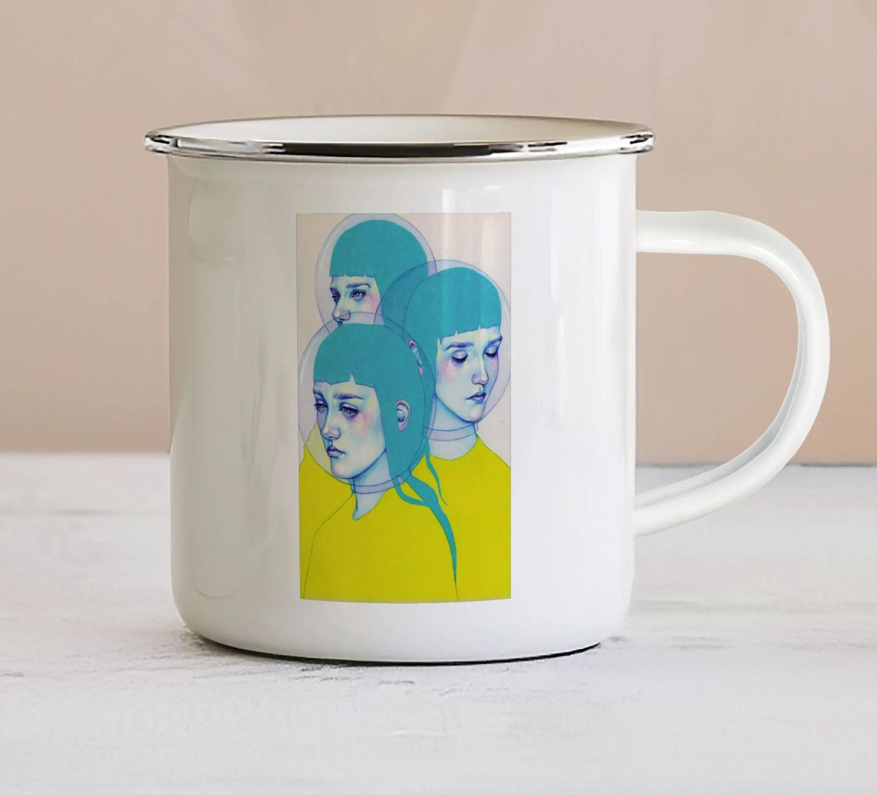 The Irony tazza in smalto da Natalie Foss