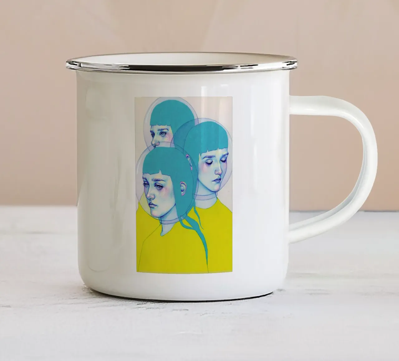 The Irony tazza in smalto da Natalie Foss