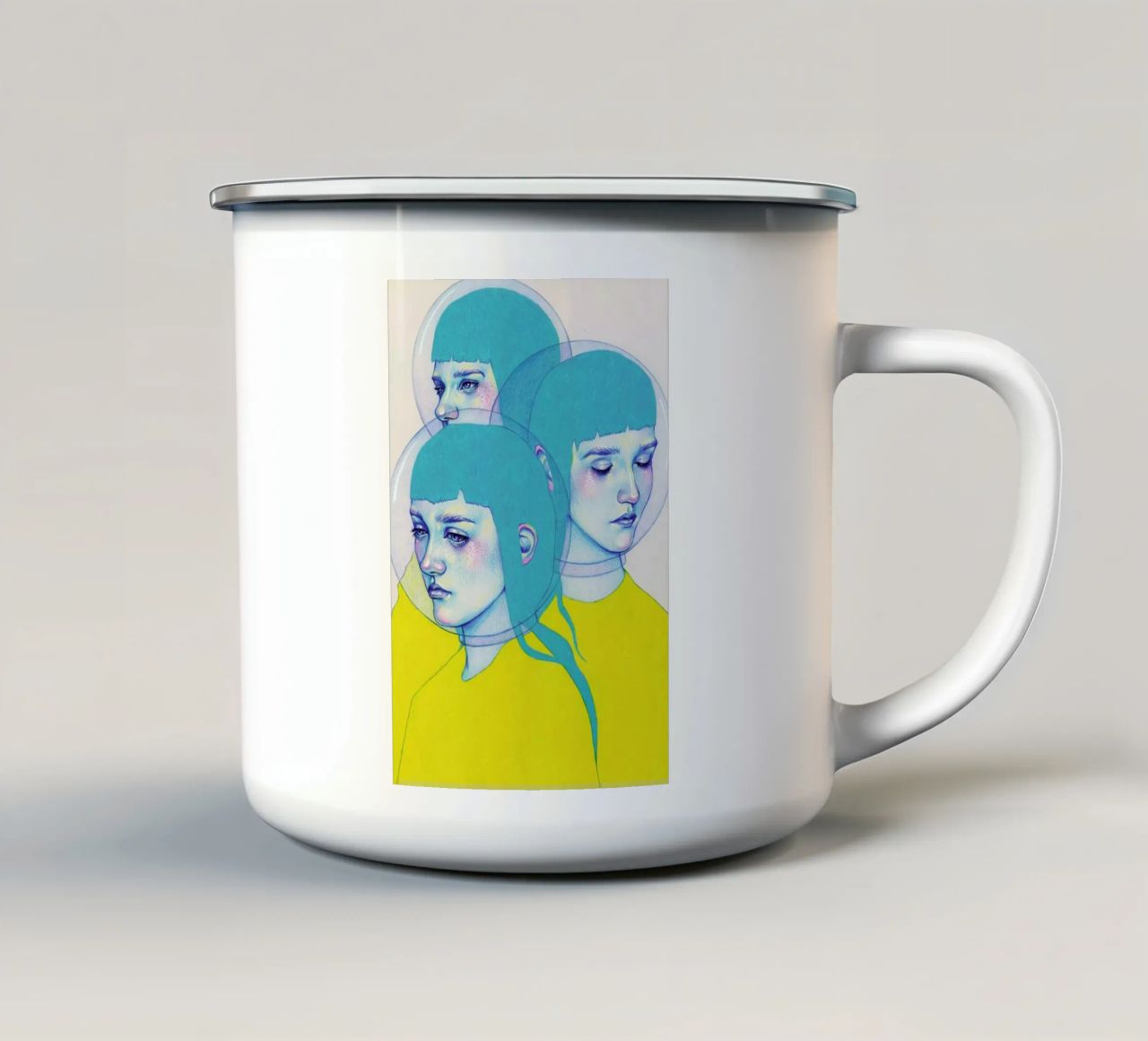 The Irony tazza in smalto da Natalie Foss