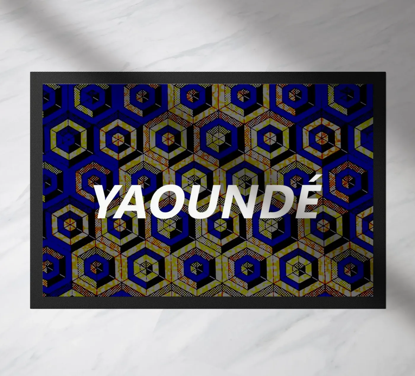 Yaoundé deurmat van Mathudace Créas