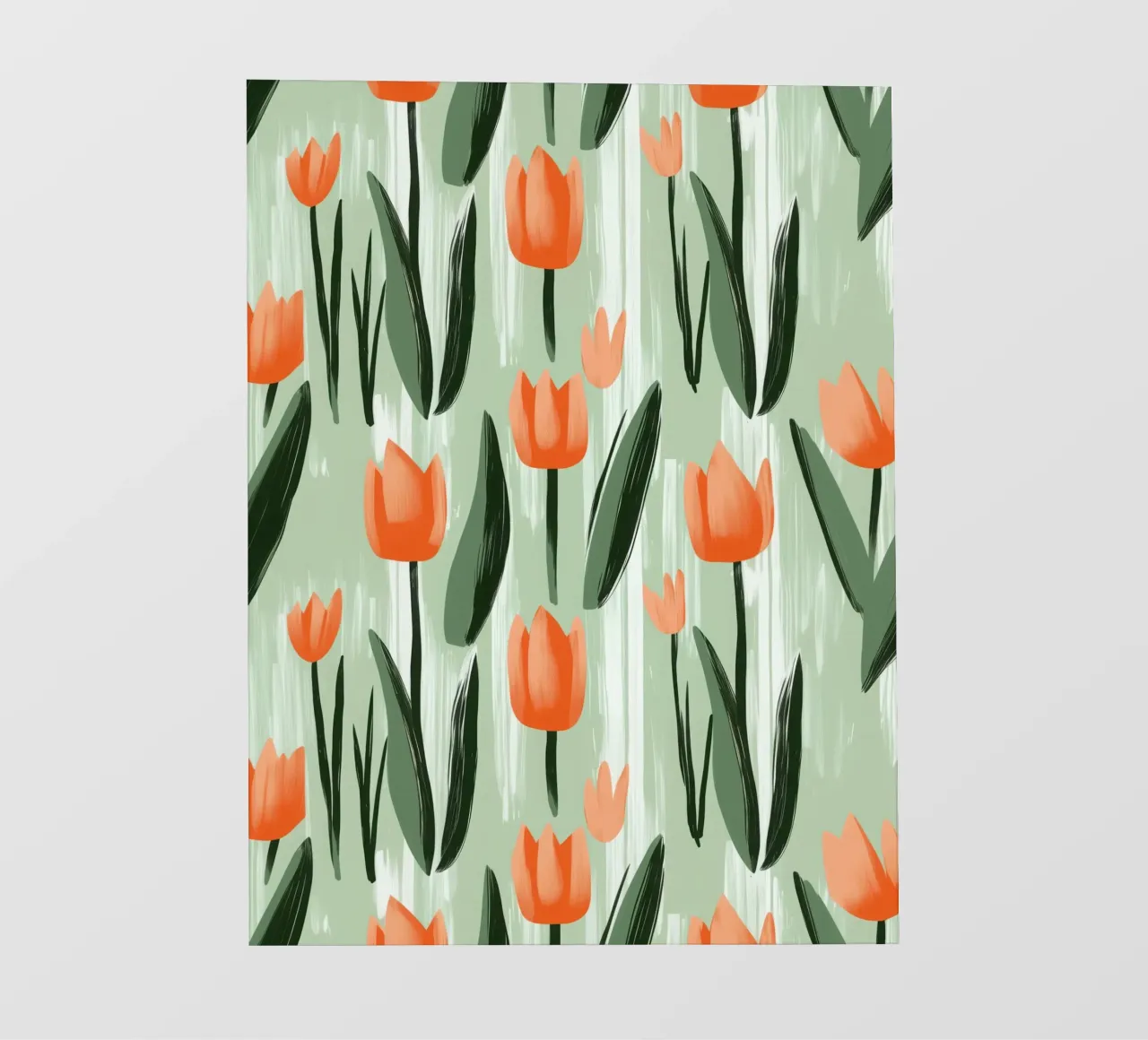 Spring-like tulip pattern in Scandi style pvc cover by Autofocus