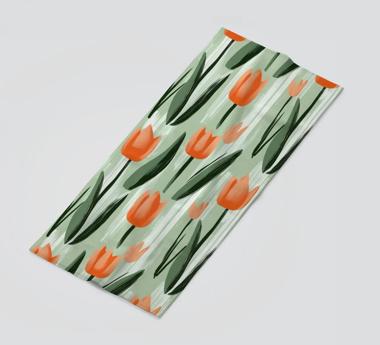 Motivo a tulipano primaverile in stile scandinavo telo mare da Autofocus