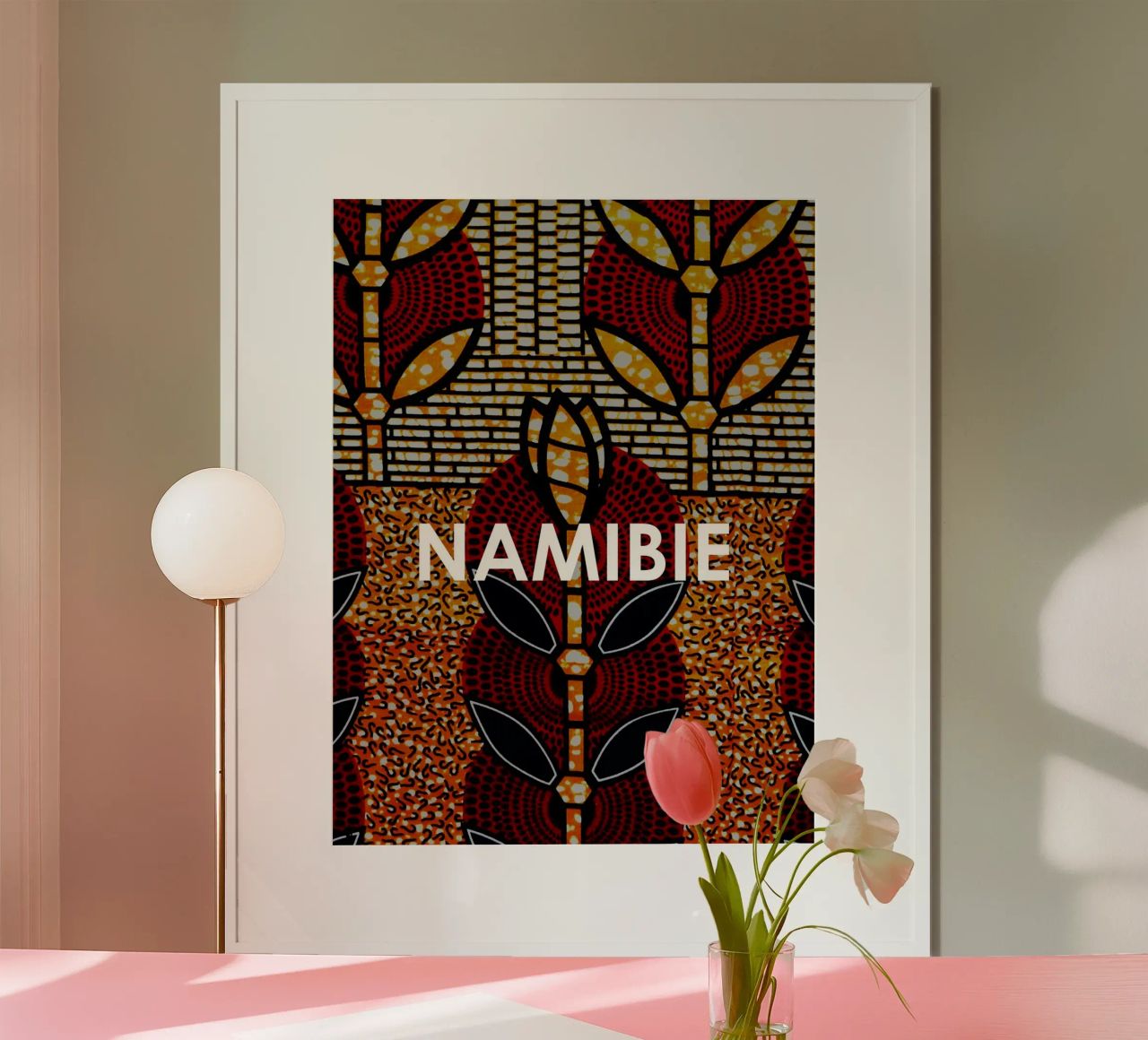 Namibie poster with aluminum frame by Mathudace Créas