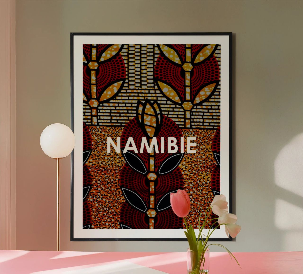 Namibie poster with aluminum frame by Mathudace Créas