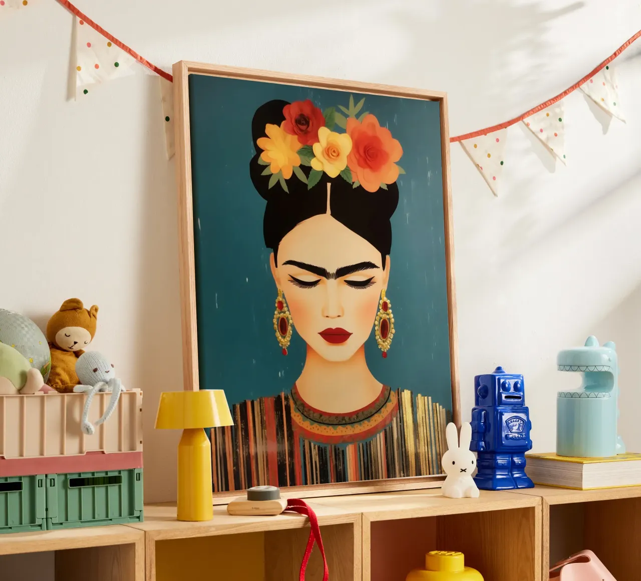 Dekorative Frida Kahlo | Mixed Media canvas by Autofocus