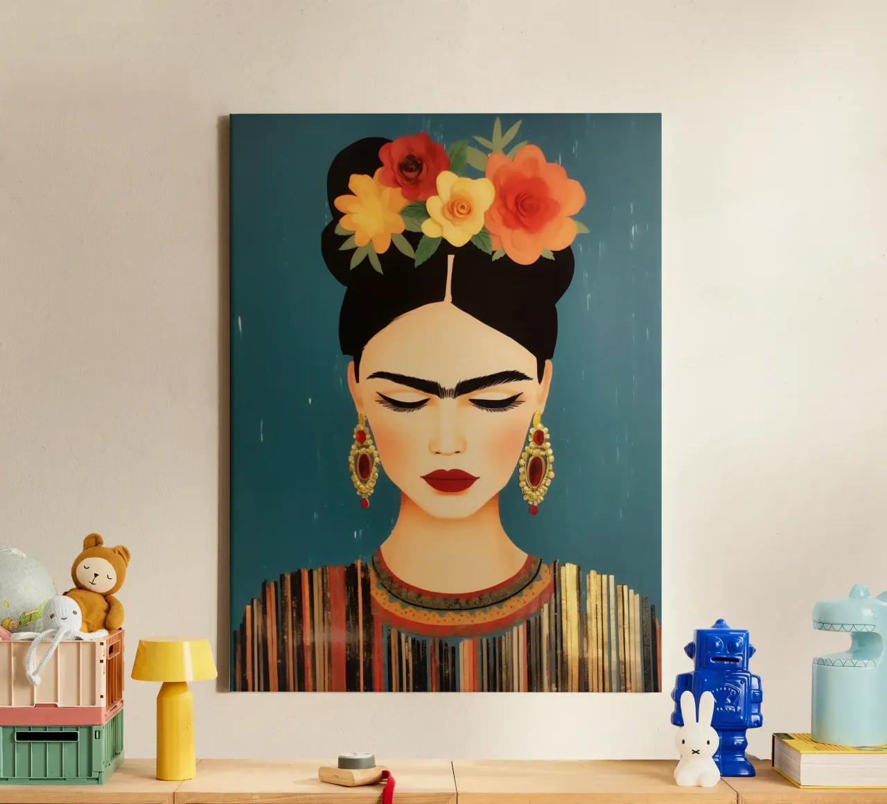 Dekorative Frida Kahlo | Mixed Media canvas by Autofocus
