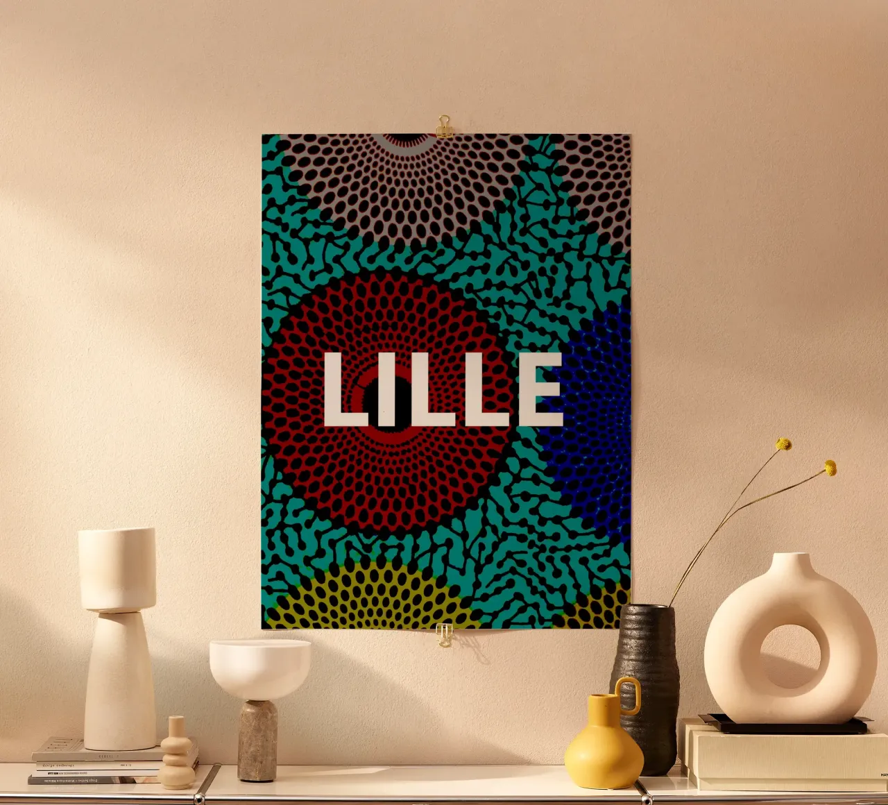 Lille poster with plastic frame by Mathudace Créas