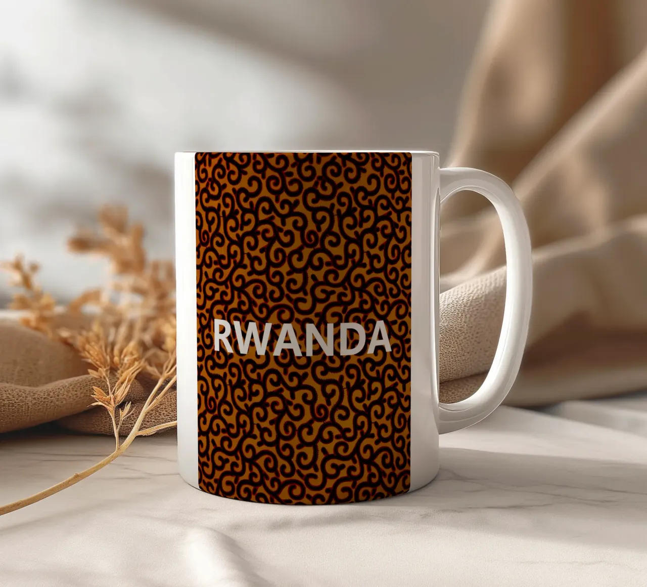 Rwanda ceramic mug by Mathudace Créas